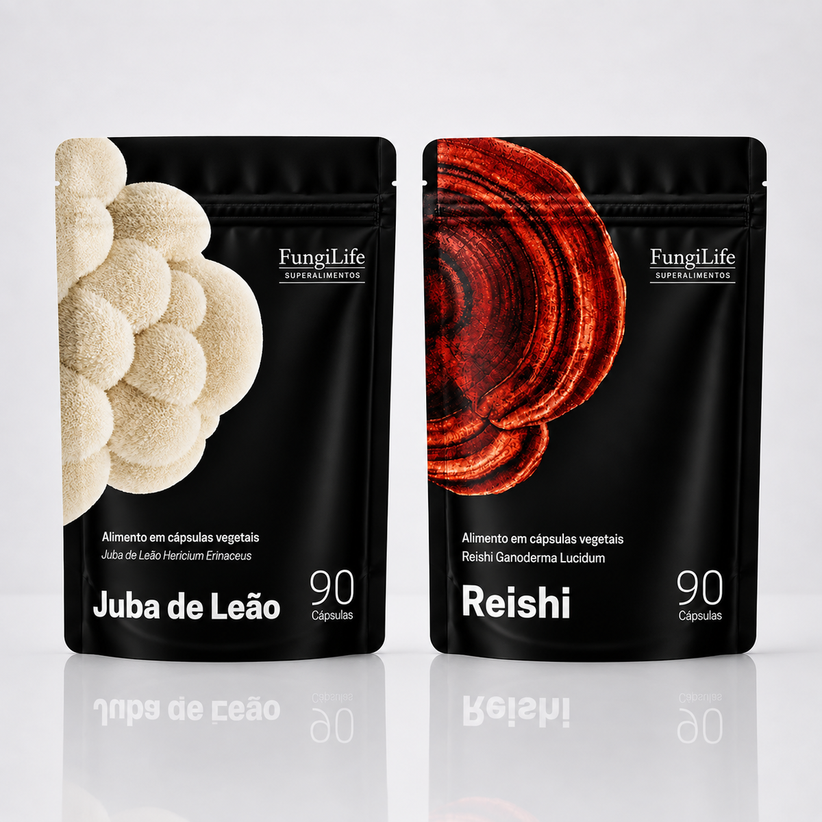 Kit Foco e Equilíbrio | Lion's Mane + Reishi | Extrato Encapsulado 90 Caps
