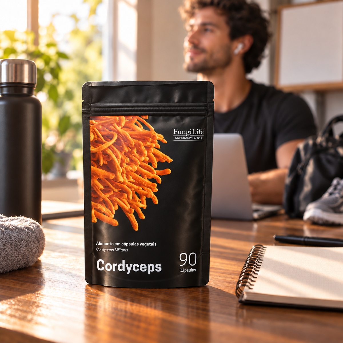 Kit Energia e Equilíbrio Cordyceps Militaris + Reishi Extrato encapsulado 90 caps.