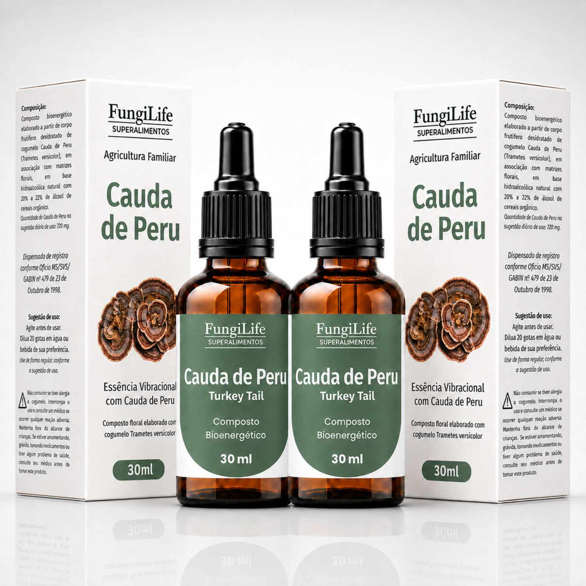 Cogumelo Cauda de Peru | Extrato Líquido 30ml