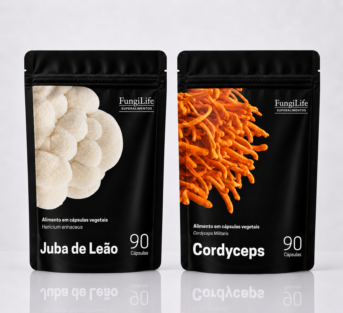 Kit Foco e Energia Lions Mane + Cordyceps Militaris | Extrato encapsulado 90 caps