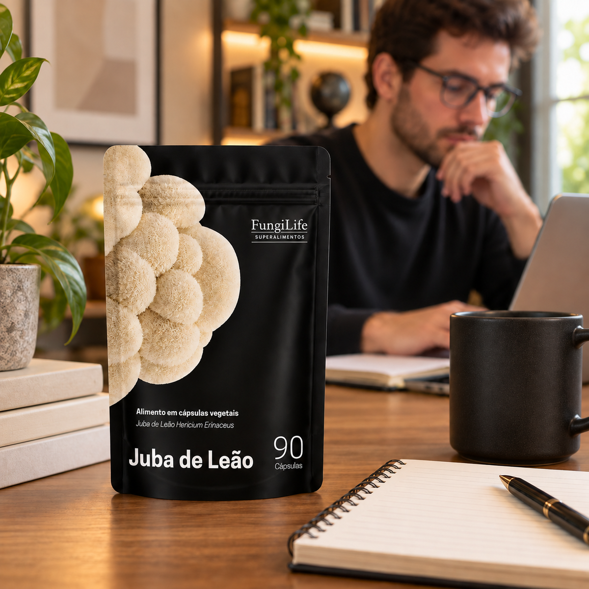 Kit Foco e Equilíbrio | Lion's Mane + Reishi | Extrato Encapsulado 90 Caps