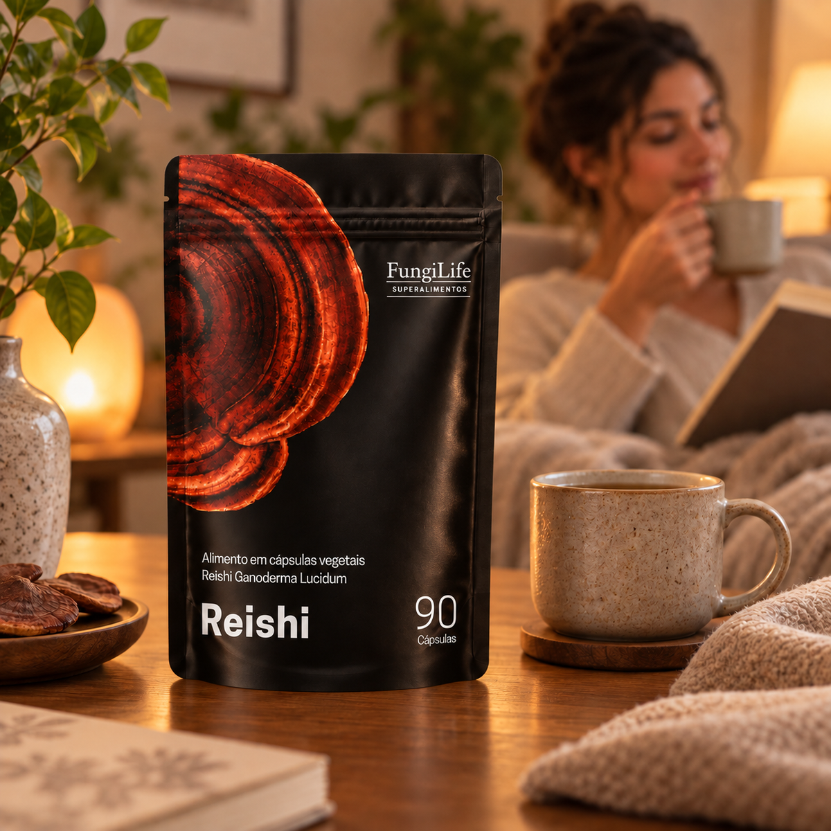 Kit Foco e Equilíbrio | Lion's Mane + Reishi | Extrato Encapsulado 90 Caps