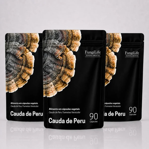 Cogumelo Turkey Tail (Cauda de Peru) | Extrato Encapsulado 90 caps